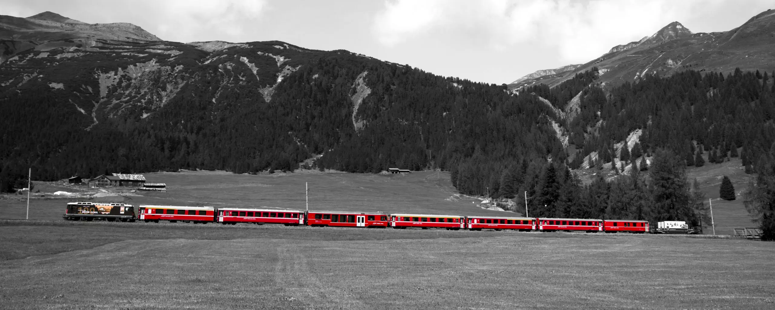 Wandbild (1208) Bergauf präsentiert: Technik,Kreatives,Landschaften,Berge,Eisenbahn