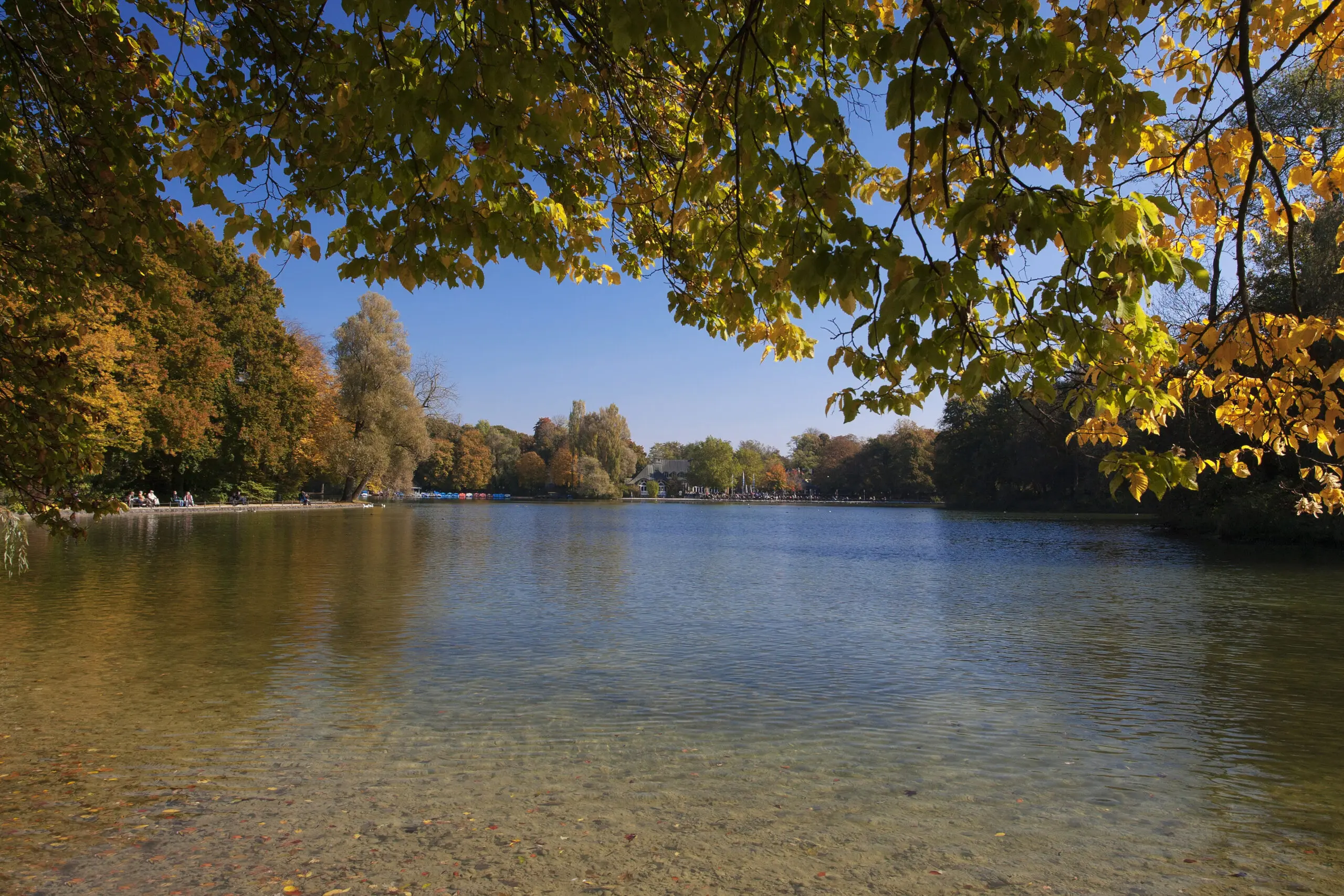 Wandbild (1325) Englischer Garten 2 präsentiert: Wasser,Landschaften,Herbst,Seen