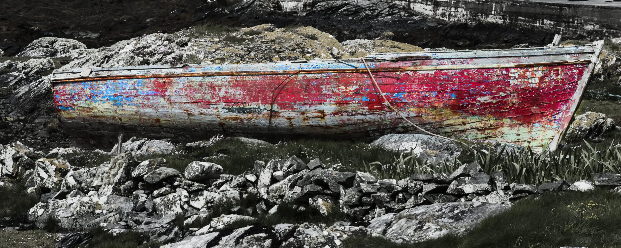 Wandbild (1628) Red Boat präsentiert: Landschaften,Technik,Sonstige,Schifffahrt