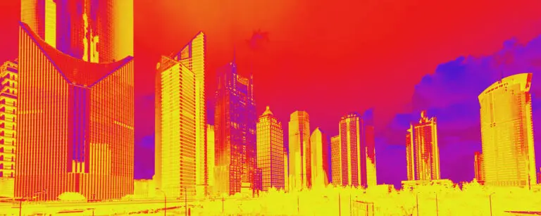 Shanghai colored skyline