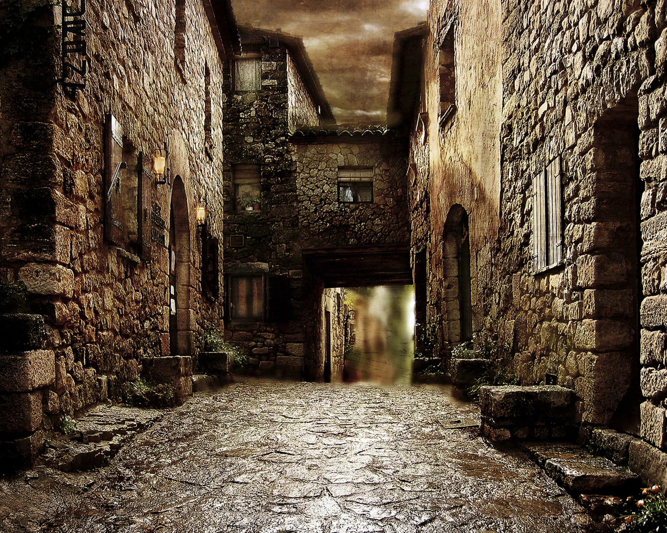 Wandbild (2860) Siurana präsentiert: Architektur,Häuser