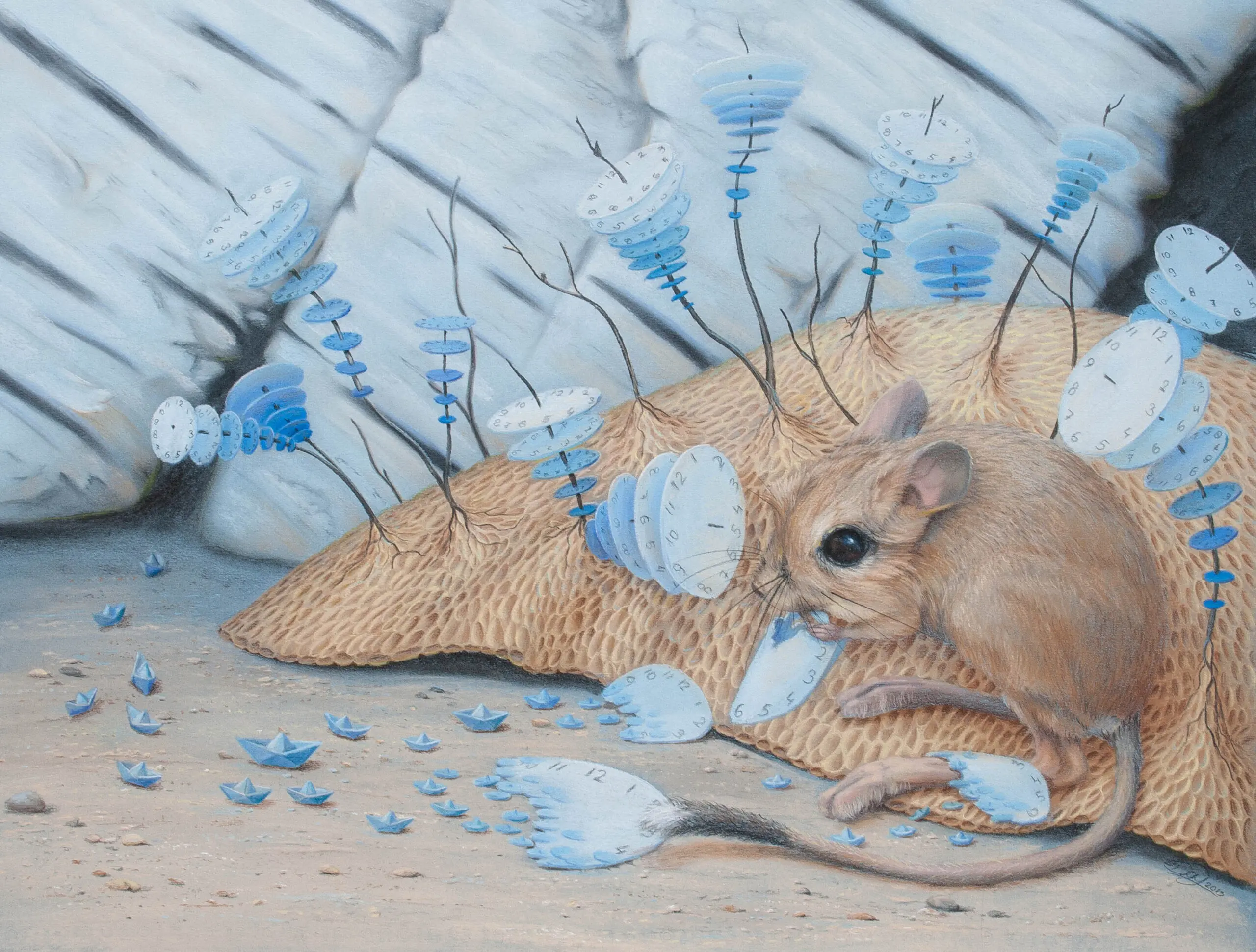 Wandbild (2881) Zeitfresser präsentiert: Kreatives,Tiere,Surrealismus