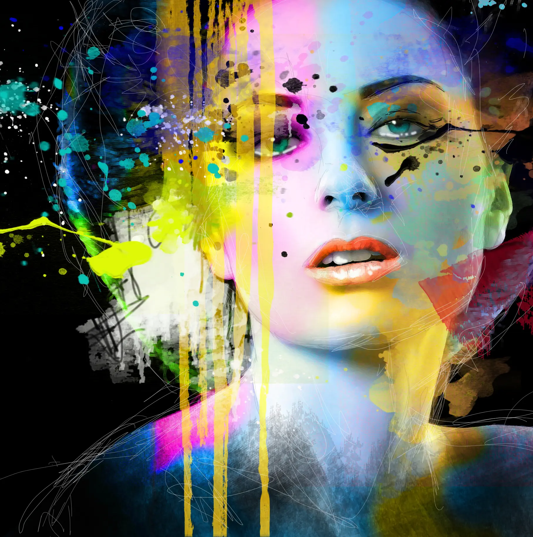 Wandbild (3115) Paint a dream präsentiert: Menschen,Kreatives,Frauen,Portraits