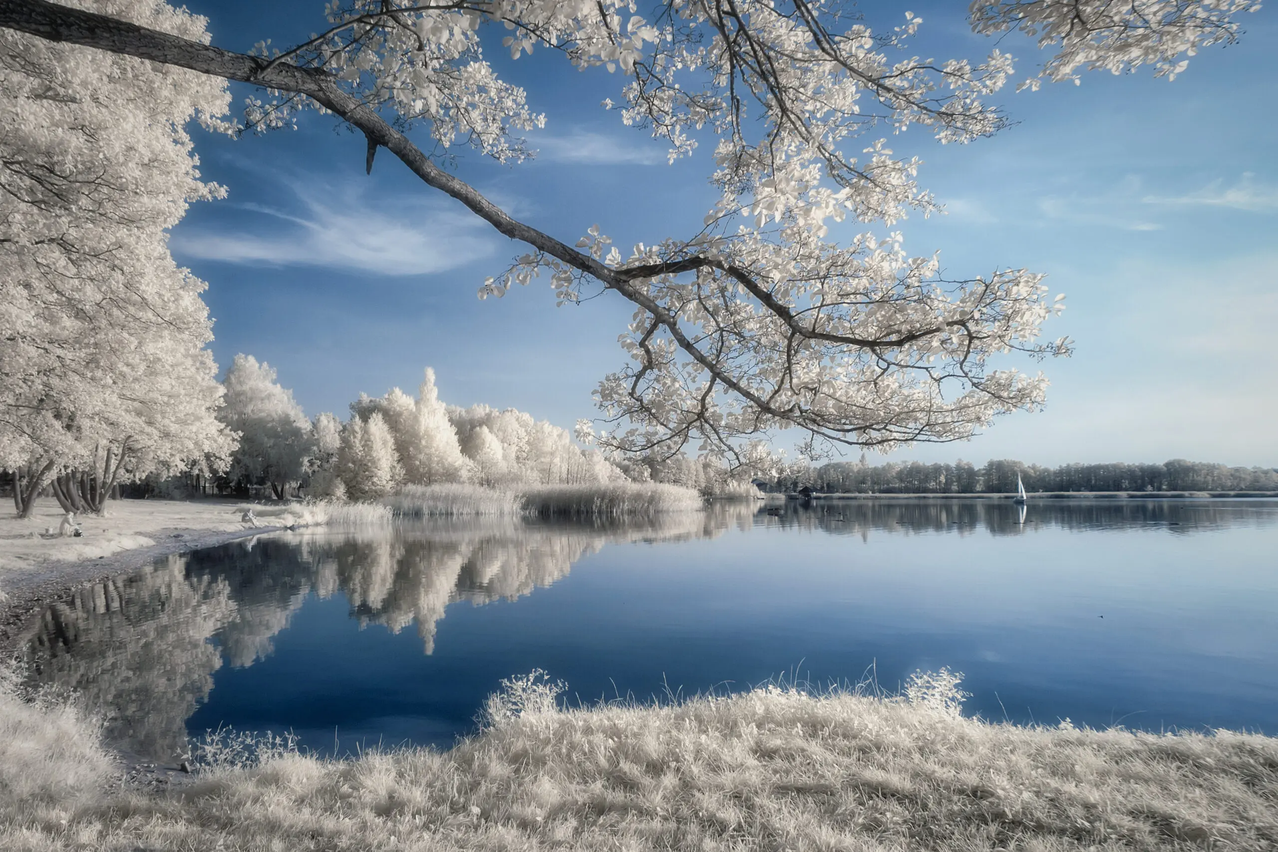Wandbild (4840) IRenkowo präsentiert: Wasser,Landschaften,Schnee und Eis,Winter,Gewässer,Seen,Wasserspiegelungen