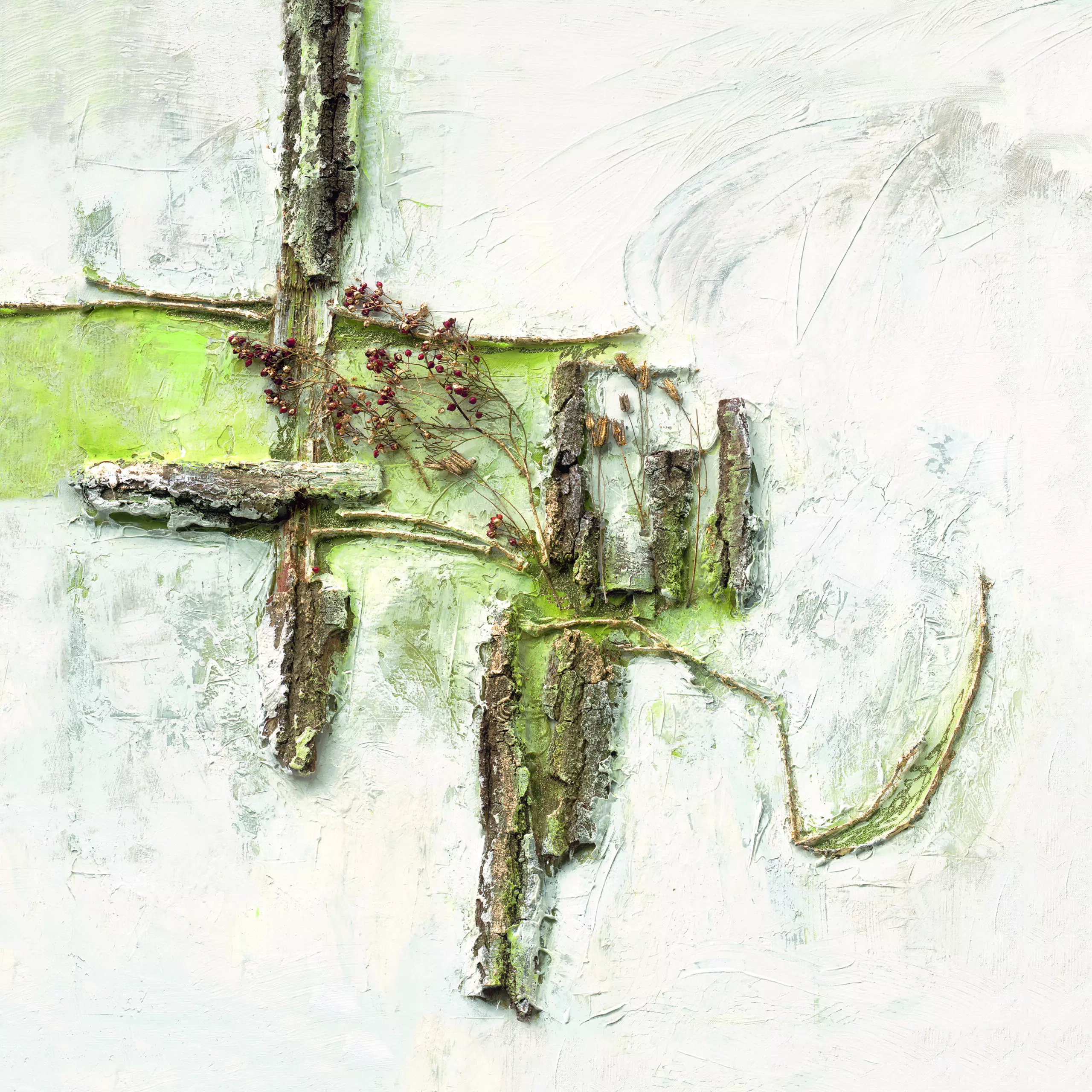 Wandbild (4963) My Secret Garden präsentiert: Abstrakt,Details und Strukturen,Kreatives,Holz,Pflanzen,Sonstige Naturdetails