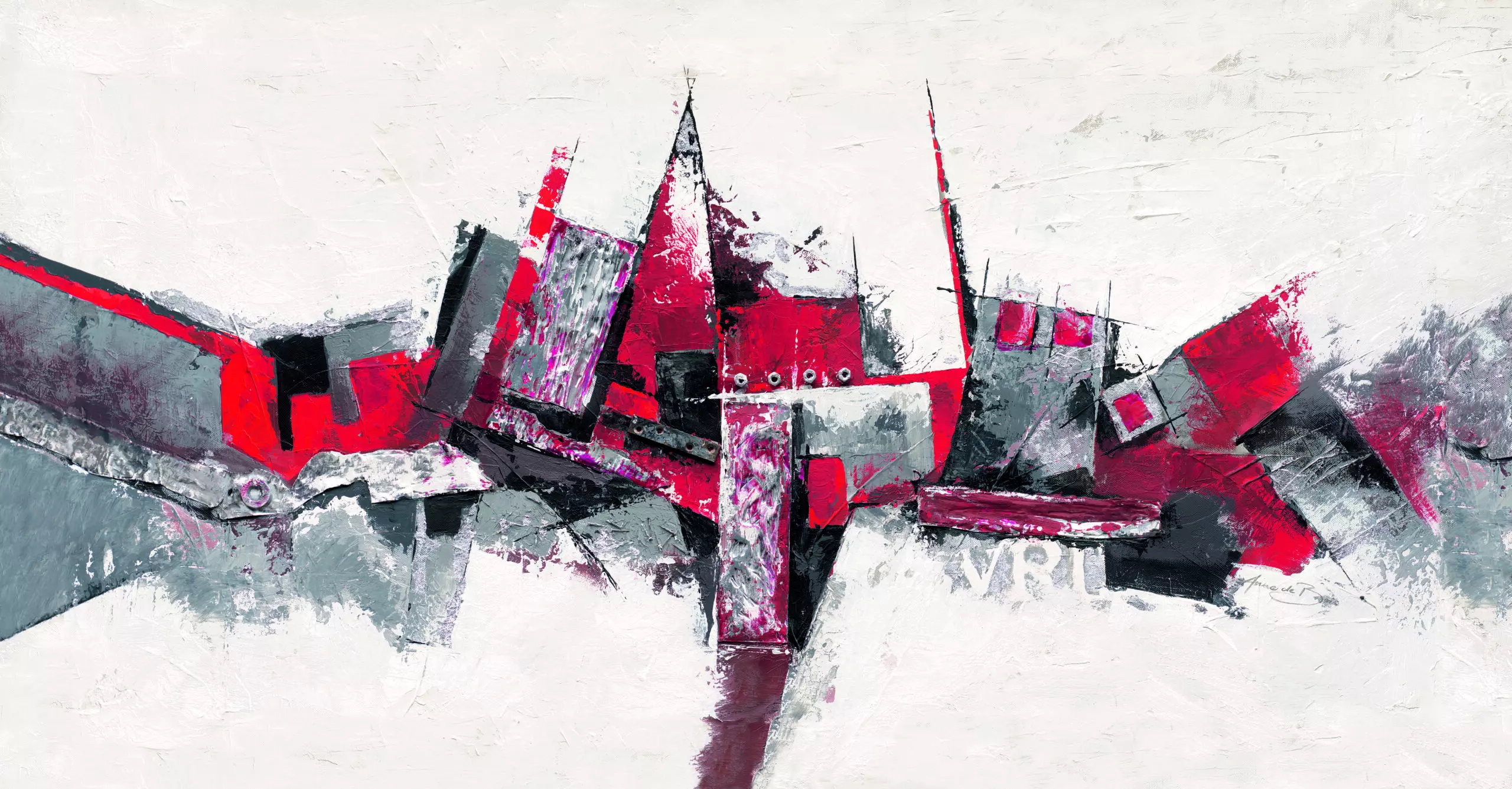 Wandbild (4956) Red Power Village präsentiert: Abstrakt,Architektur,Kreatives