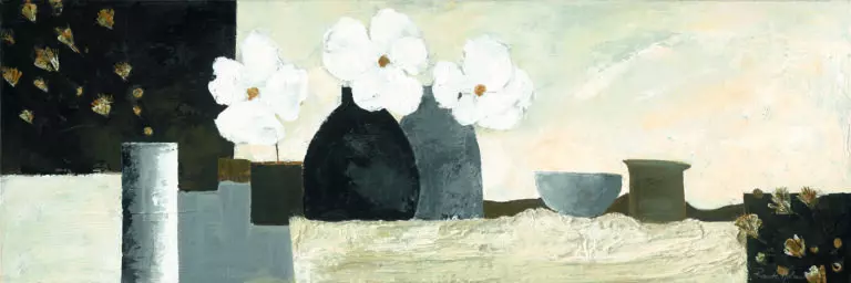  (5000) White Flowers präsentiert: Abstrakt, Floral, Kreatives, Modern, Sonstige Stillleben, Stillleben