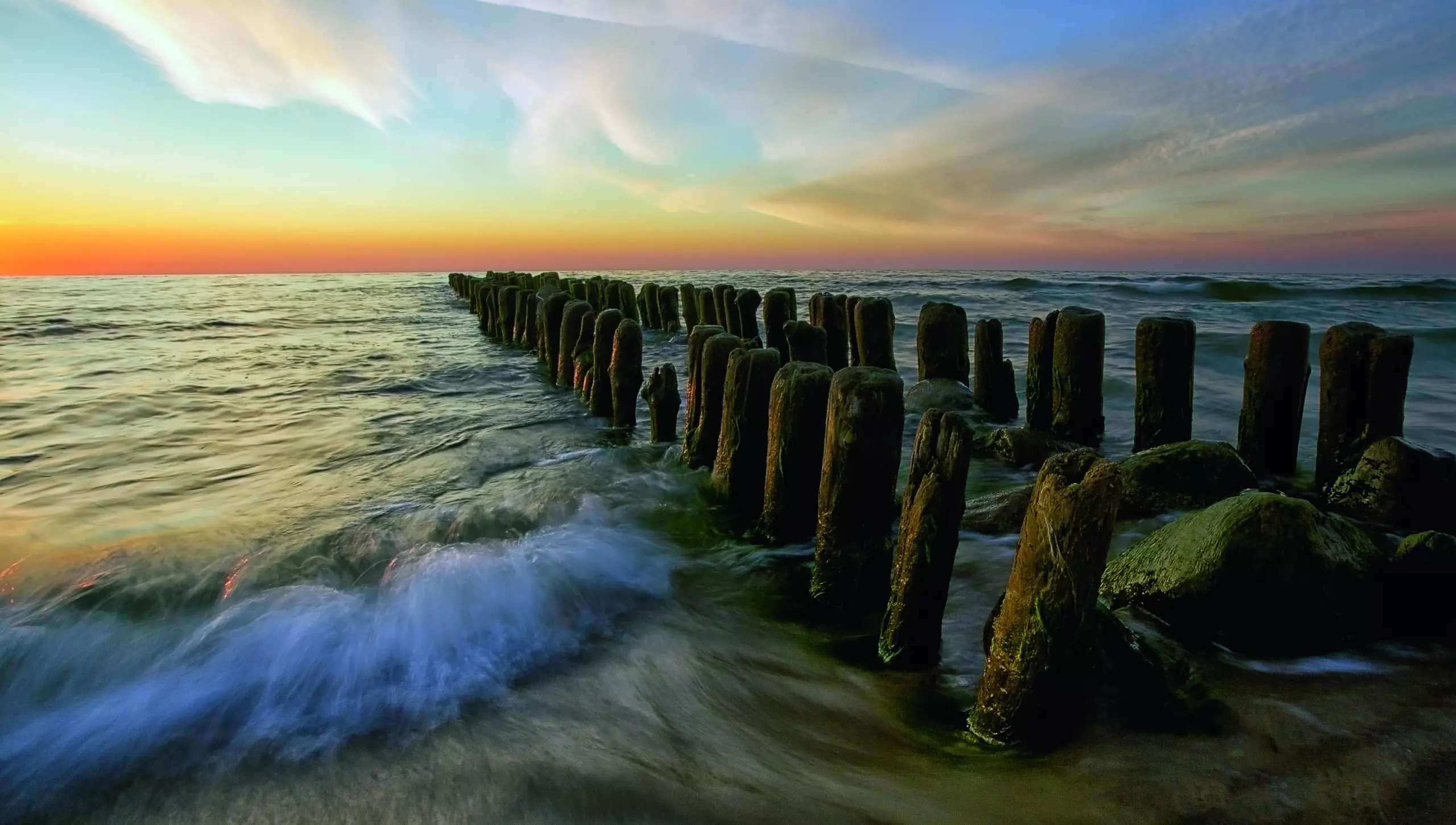 Wandbild (5137) Lace sunset by Margerita Chernilova präsentiert: Wasser,Details und Strukturen,Natur,Landschaften,Str&auml;nde,Gew&auml;sser,Meere