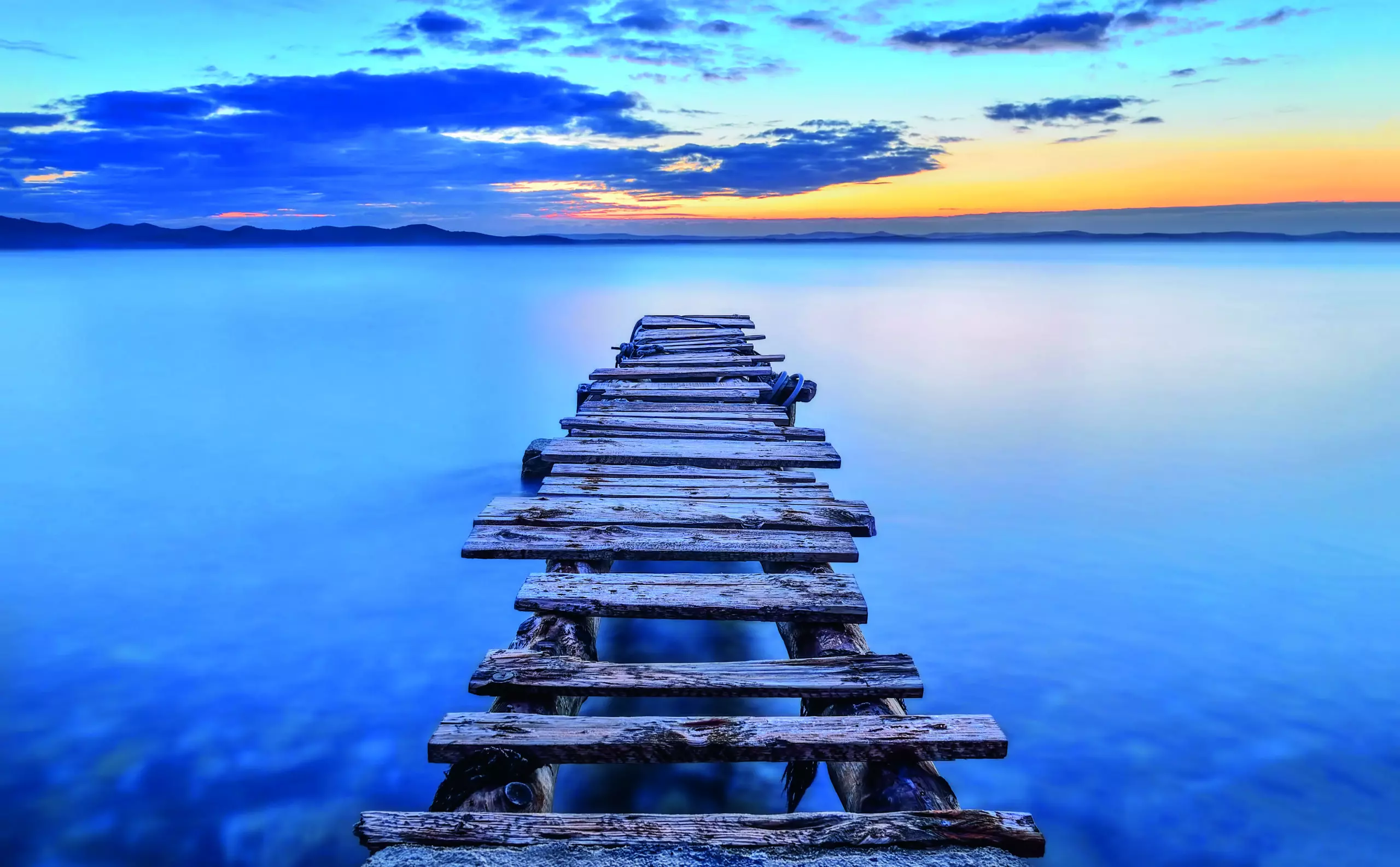 Wandbild (5142) Pier by Srecko Jubic präsentiert: Wasser,Details und Strukturen,Natur,Landschaften,Stege,Gewässer,Meere,Seen,Sonstige Naturdetails,Holz