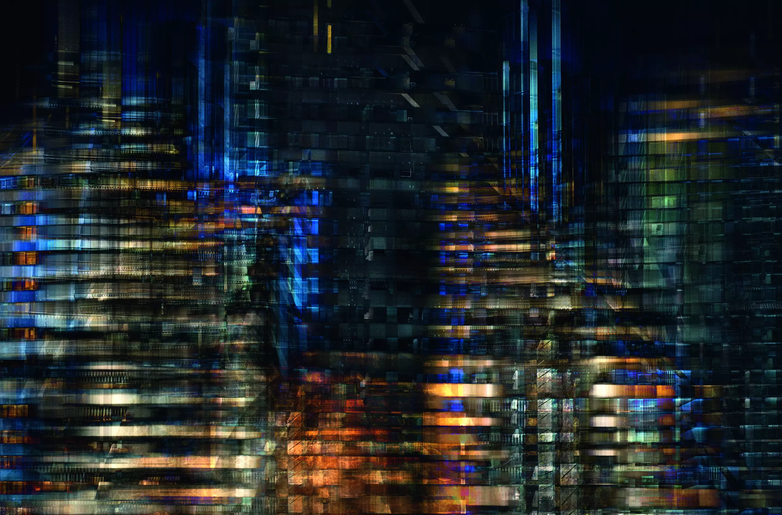 Wandbild (5240) The nocturnal beehive by Sol Marrades präsentiert: Kreatives,Details und Strukturen,Abstrakt,Sonstiges Kreatives