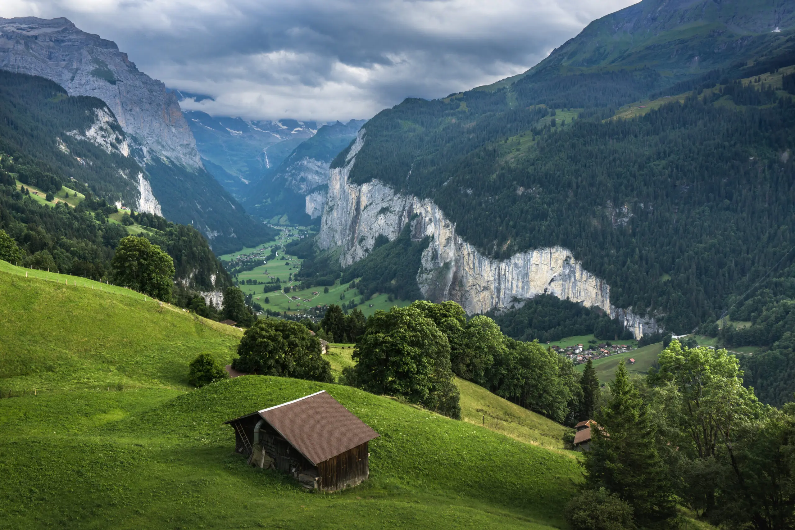 Blick ins Tal von Lauterbrunnen