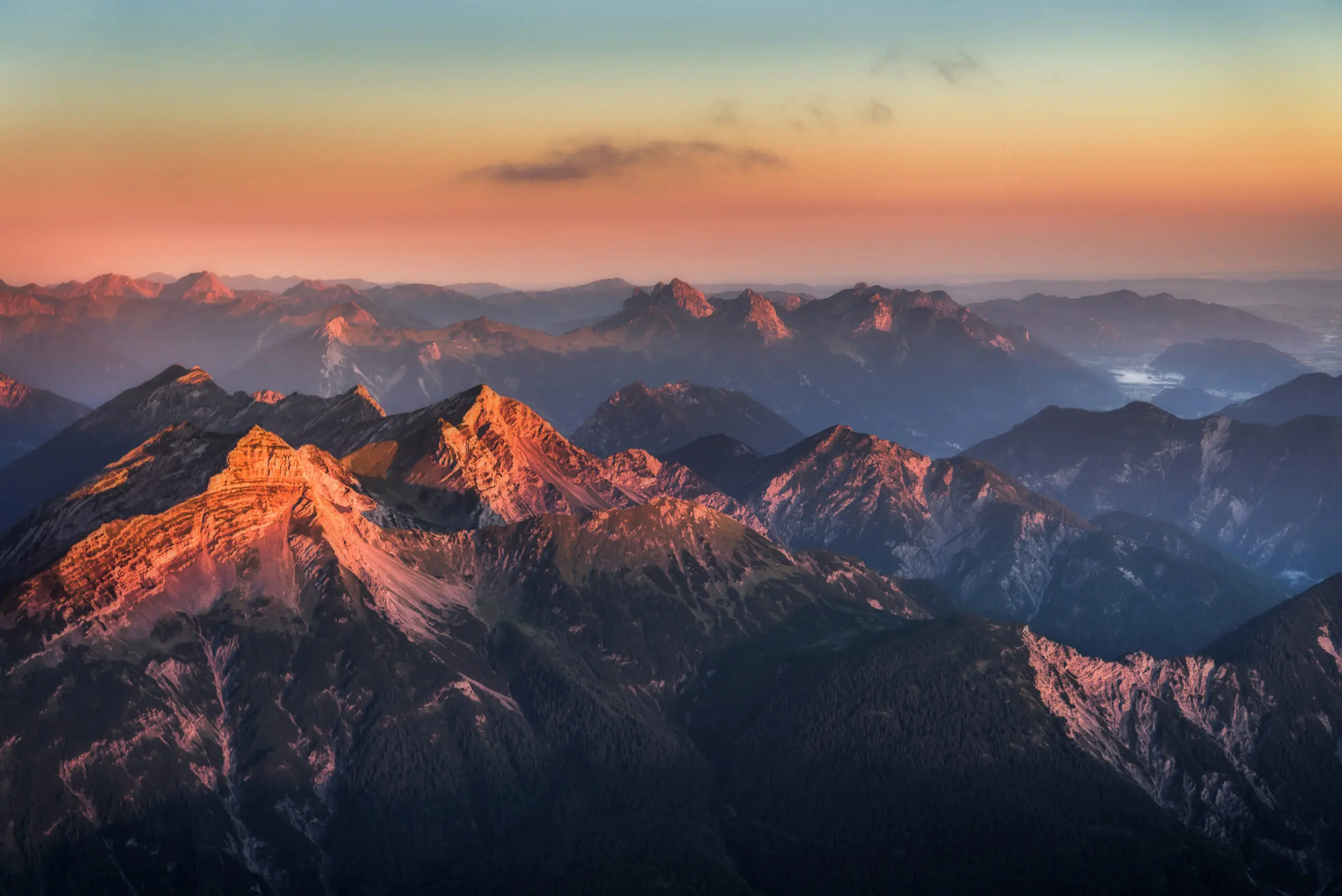 Alpen Panorama von der Zugspitze