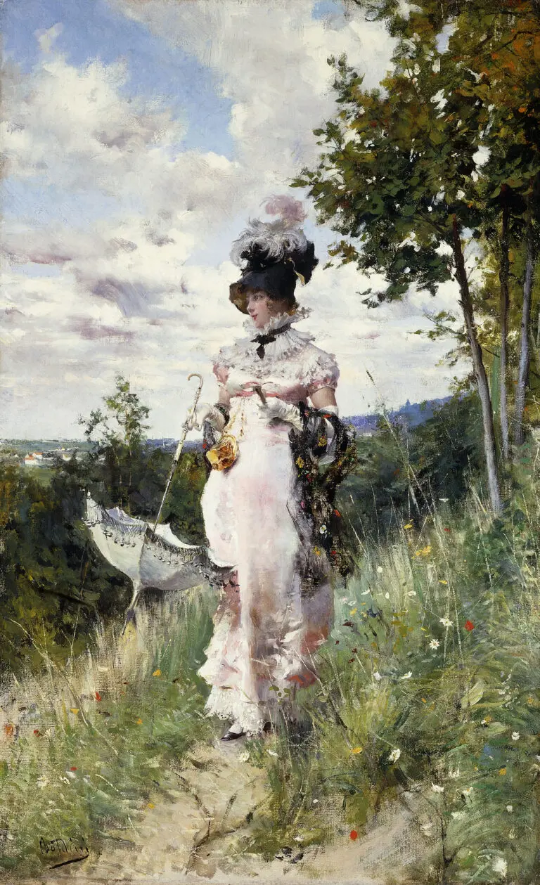  (5707) Ein Sommerspaziergang by Boldini, Giovanni, 1842-1931,artothek präsentiert:  
