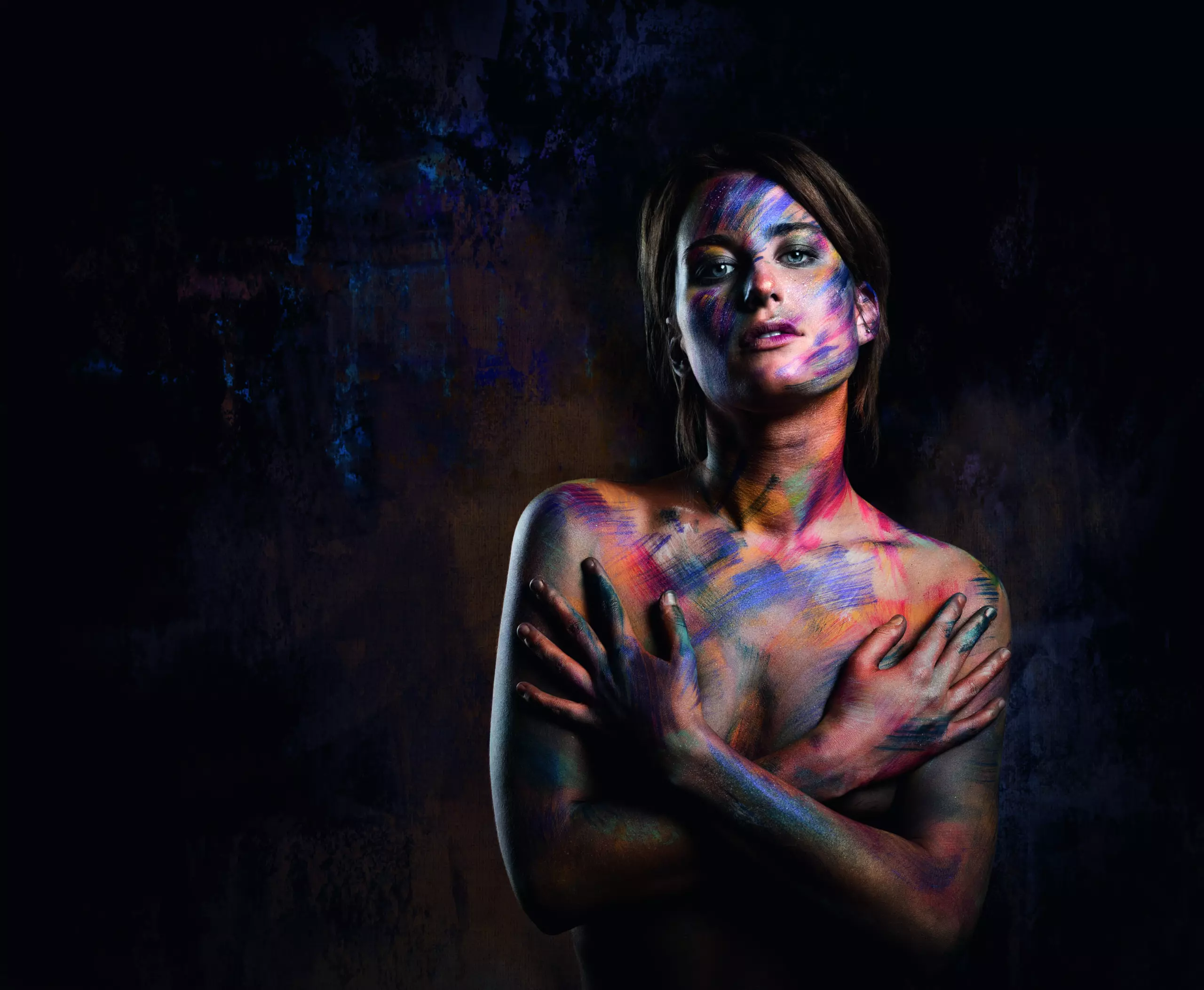 Wandbild (5872) Color me Out of the Dark by Luc Stalmans,1x.com präsentiert: Menschen,Kreatives,Details und Strukturen,Akt,Frauen,Portraits,Sonstiges Kreatives