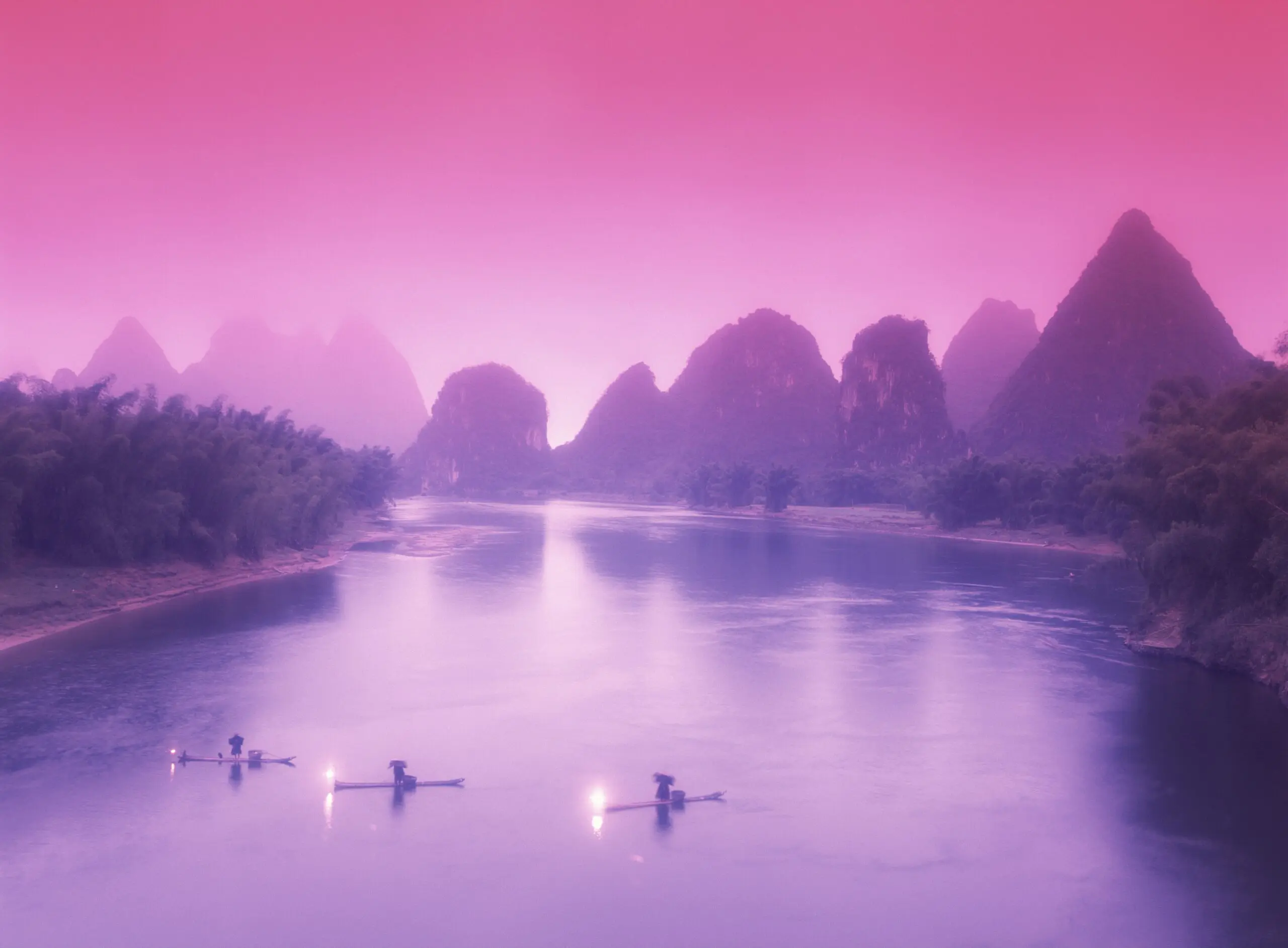 Wandbild (6034) Velvet sky by Picture Finders/HUBER IMAGES präsentiert: Menschen,Wasser,Kreatives,Natur,Landschaften,Asien,Berge,Menschengruppen,Bäche und Flüsse,Sonstiges Kreatives