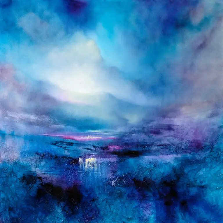 Weite blaue Landschaft