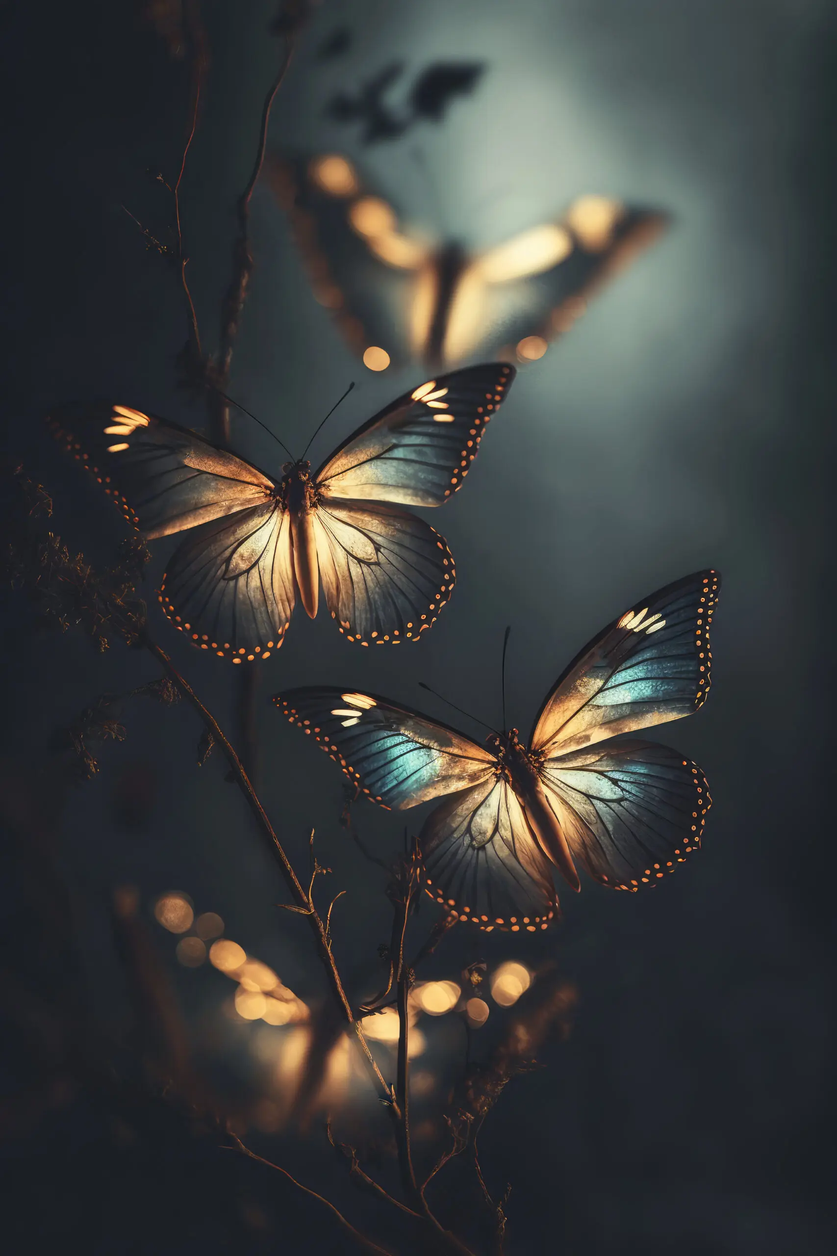 Wandbild (19402) Glowing Butterflies by Treechild präsentiert: 