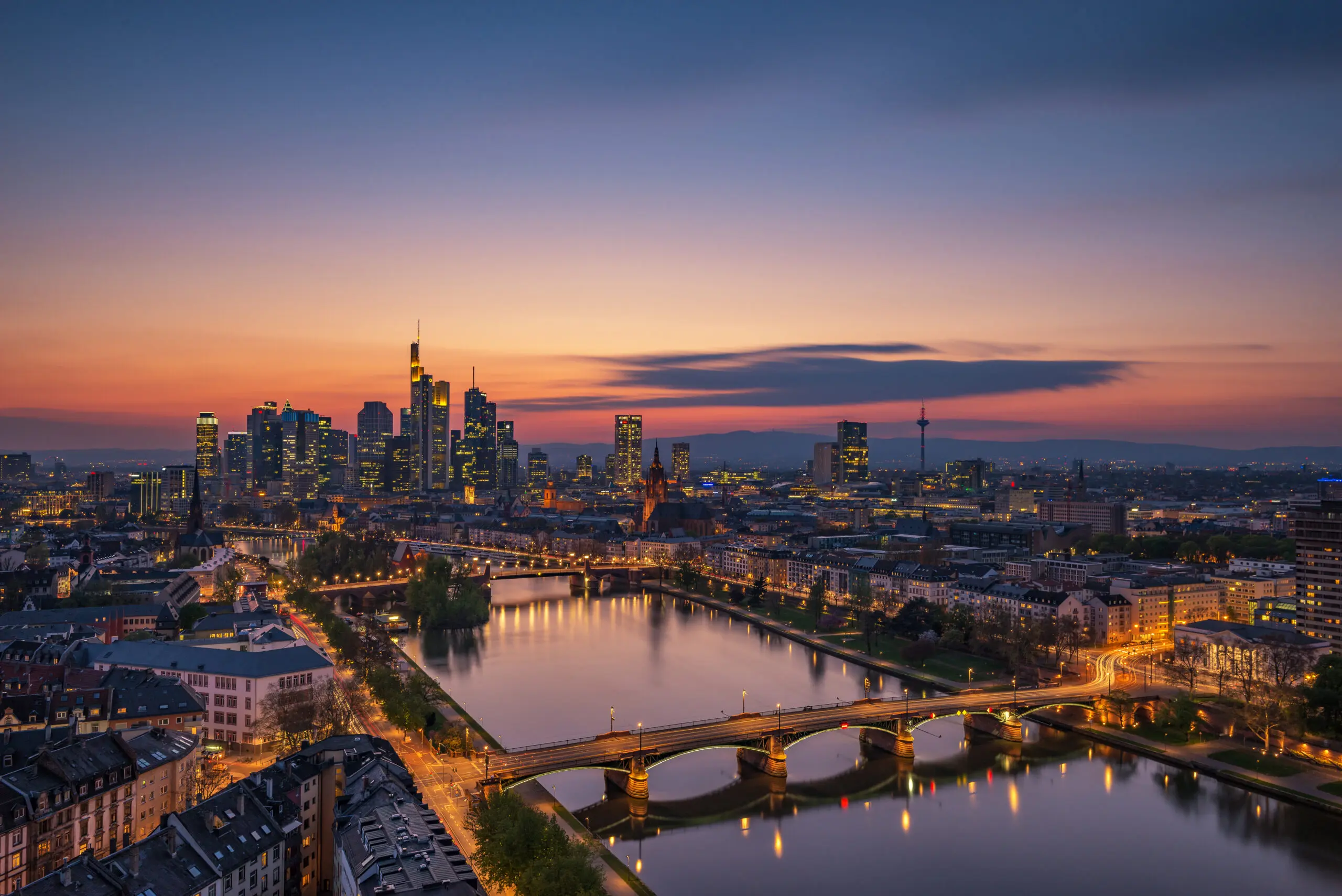 Frankfurt Skyline by Robin Oelschlegel