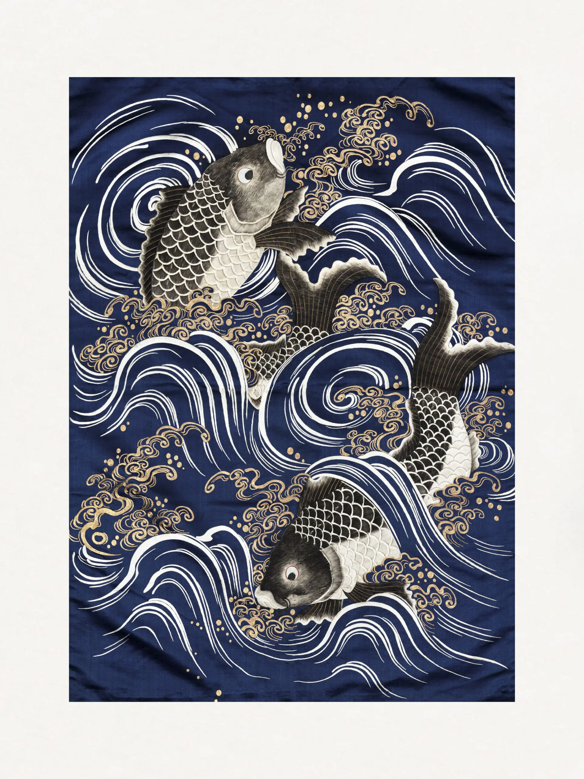 Wandbild (29287) Carp In Waves During Meij Period präsentiert: Wasser,Kreatives,Tiere,Natur,Fische,Bäche und Flüsse,Seen