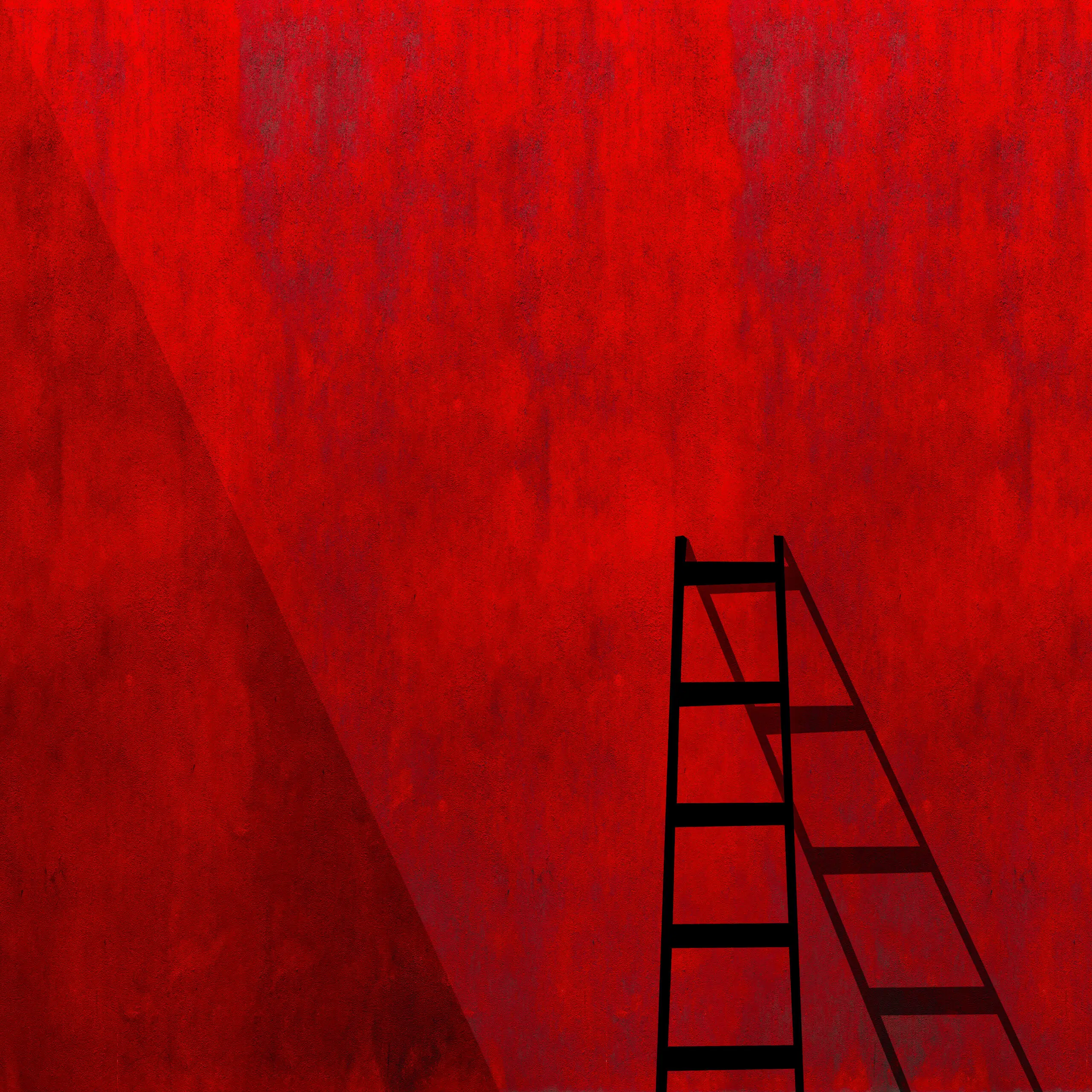 Wandbild (29320) The red wall by Inge Schuster präsentiert: Kreatives,Abstrakt