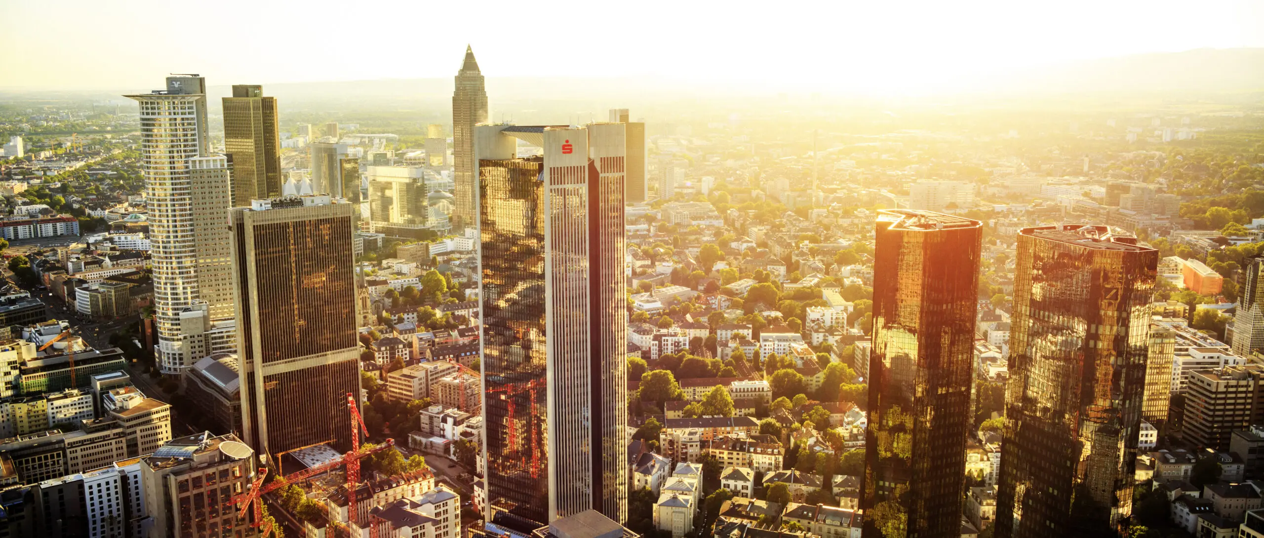 Wandbild (30077) Sundown FRA by Maurizio Rellini präsentiert: Architektur,Skylines